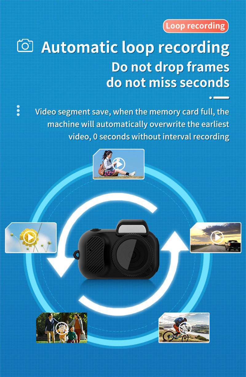 Retro Mini Camera With Screen Indoor Home Outdoor 1080p HD Portable Very Small Camera Video Support Holiday Gifts