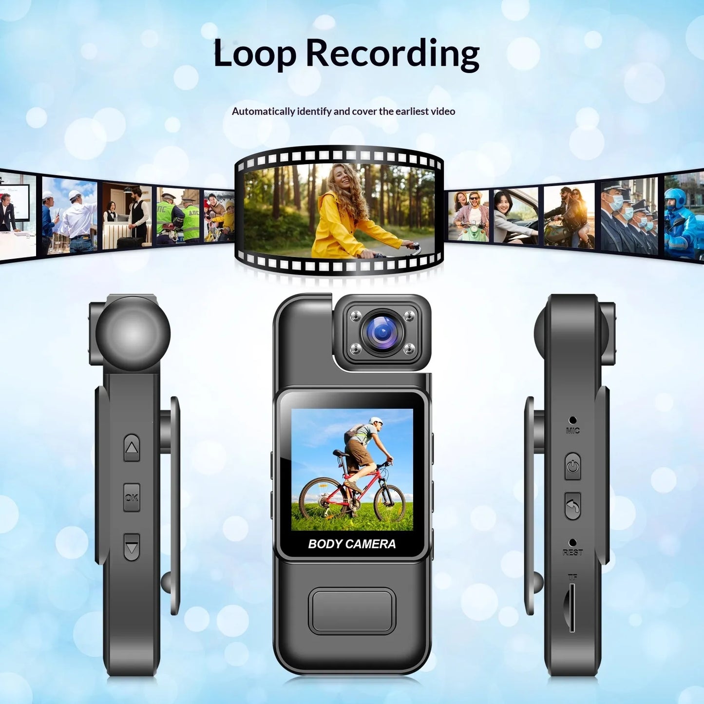 Handheld Pocket Mini Camera Portable Bike Sports Camera